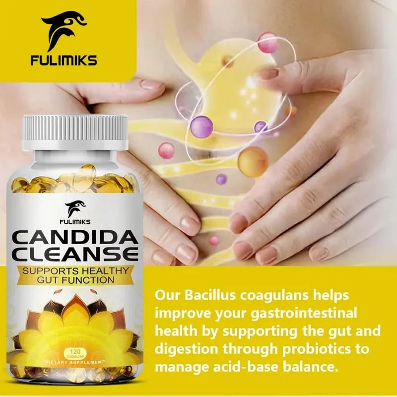 Fulimiks Candida Cleanse - Antioxidant Intestinal Cleansing and Detoxification Promote Digestion & Metabolism - 120 Capsules