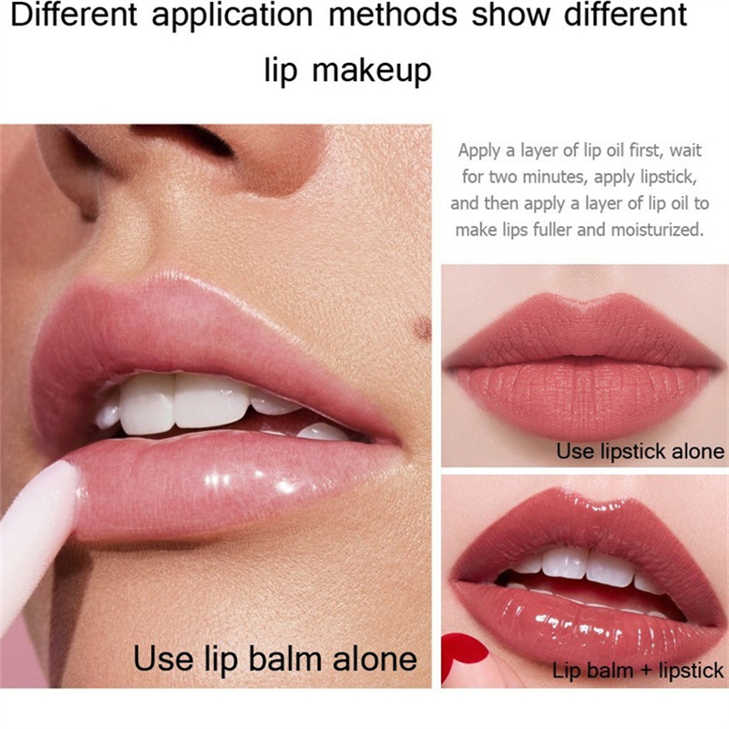 Mini cápsula líquida labial blam hidratante transparente mudança de cor lábio plumping óleo espelho geléia plumping brilho labial cosméticos