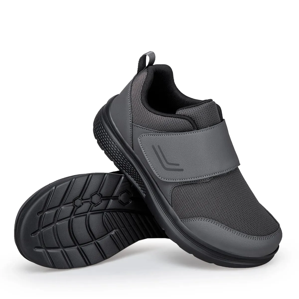 Zapatos ortopédicos para diabéticos extraanchos para hombres mayores, pies ortopédicos hinchados, ajustables, fáciles de caminar, zapatillas de deporte
