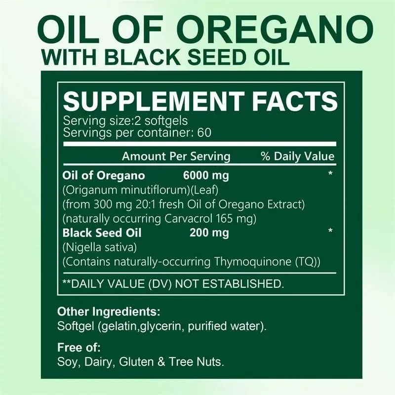 Oregano Oil - Immune and Antioxidant Support Supplement To Help Sustain Overall Well-Being Healthy Intestinal Flora — image 3
