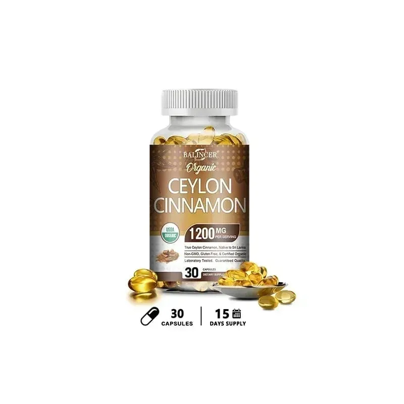 Organic Ceylon Cinnamon 1200mg Capsules Supports Healthy Blood Sugar Levels Digestion Antioxidant Ceylon Cinnamon Vegan