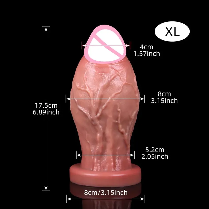 XXL Spuer Bigger Realistic Dildos Thick Silicone Anal Dildo Expander Thick Penis Adult Sex Toys Masturbation Butt Plug