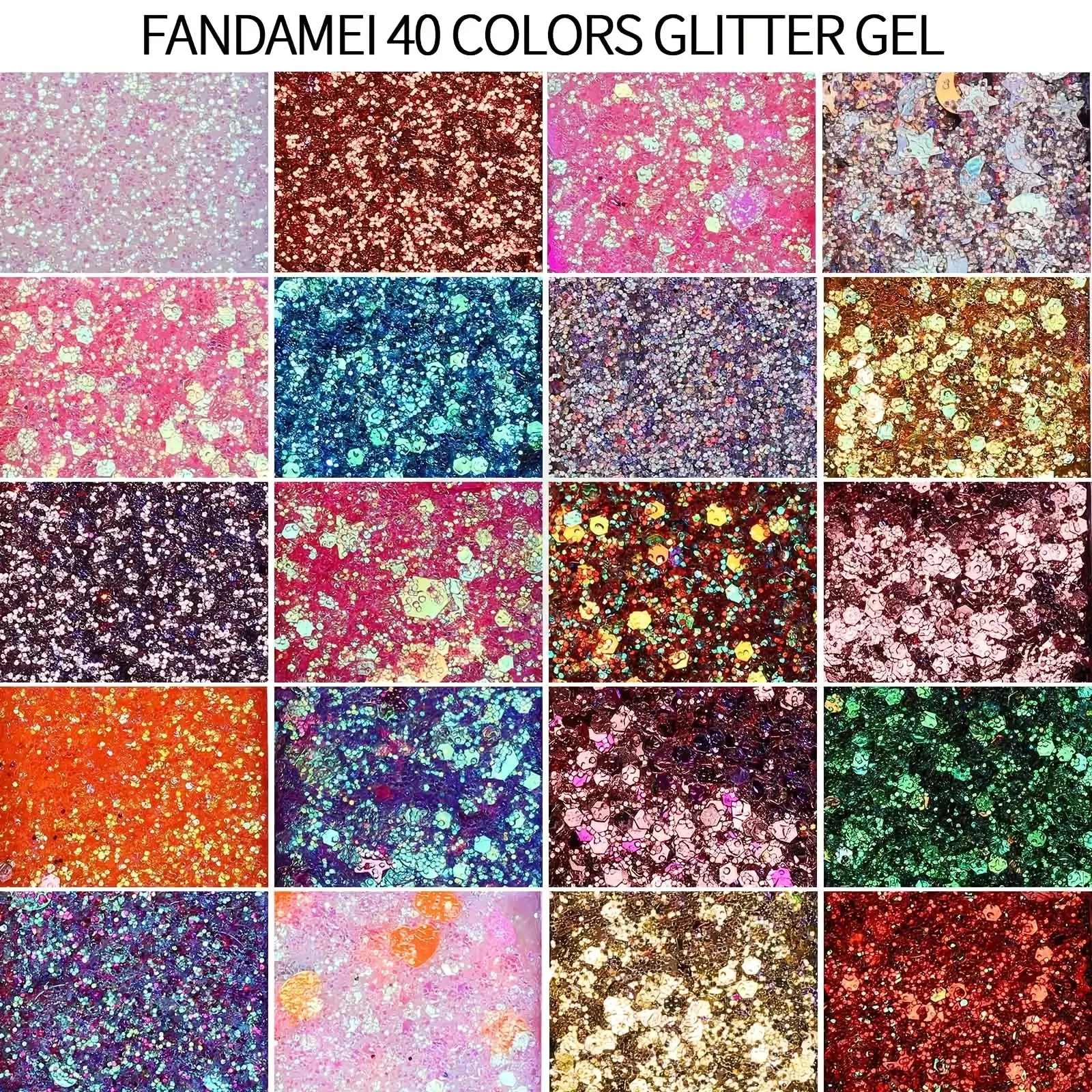 Paleta de sombras de 40 cores - Maquiagem para os olhos fosca e brilhante, alta pigmentação, textura cremosa misturável, maquiagem para os olhos de longa duração