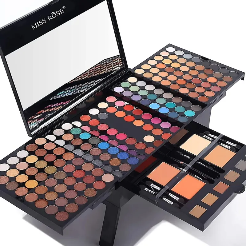 180 cores piano caso sombra de olho pó blush conjunto placa de maquiagem multi-função caixa de maquiagem presente durável e portátil