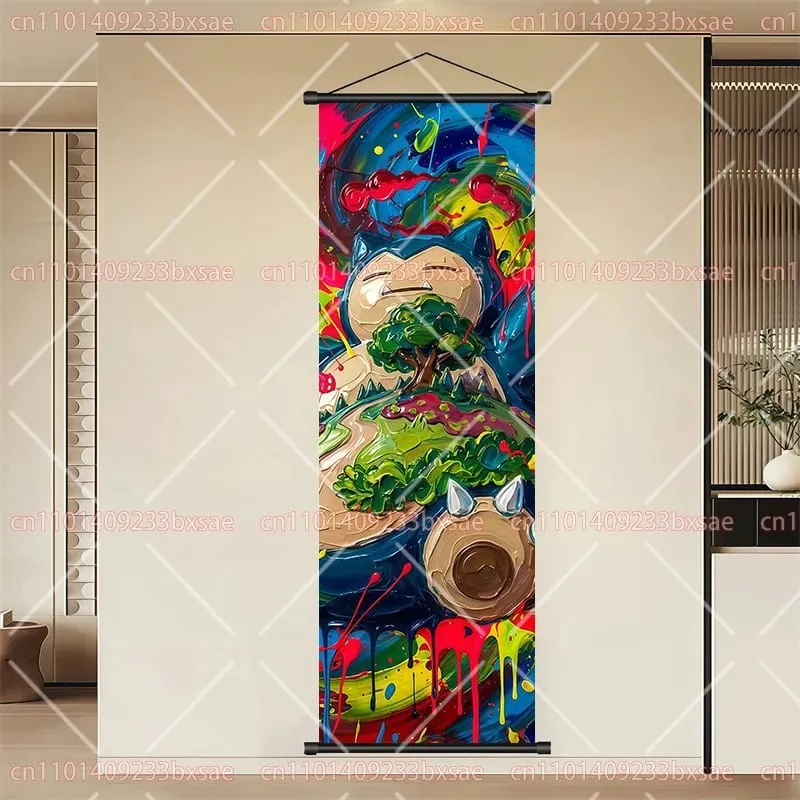 Pokémon anime hd rolagem pintura eevee pikachu suicune charizard mewtwo fundo arte da parede decoração cartaz presente das crianças