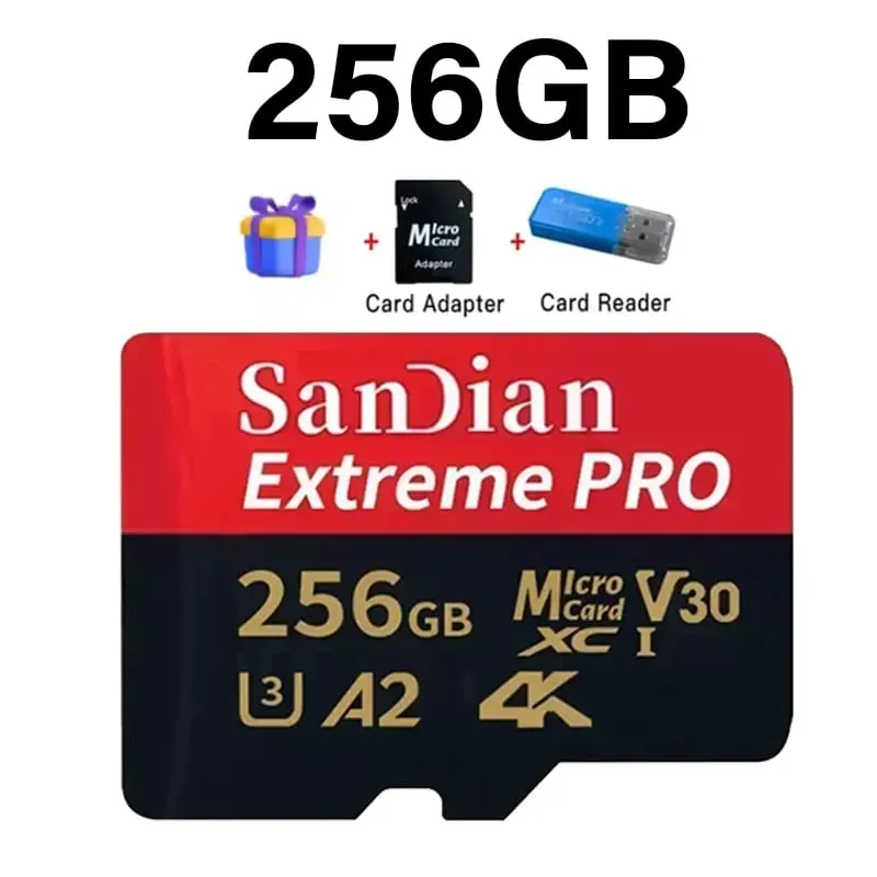 Cartão Micro TF de alta velocidade de 128 GB Class10 256 GB Cartão Flash Cartão de memória de 512 GB para smartphone tablet
