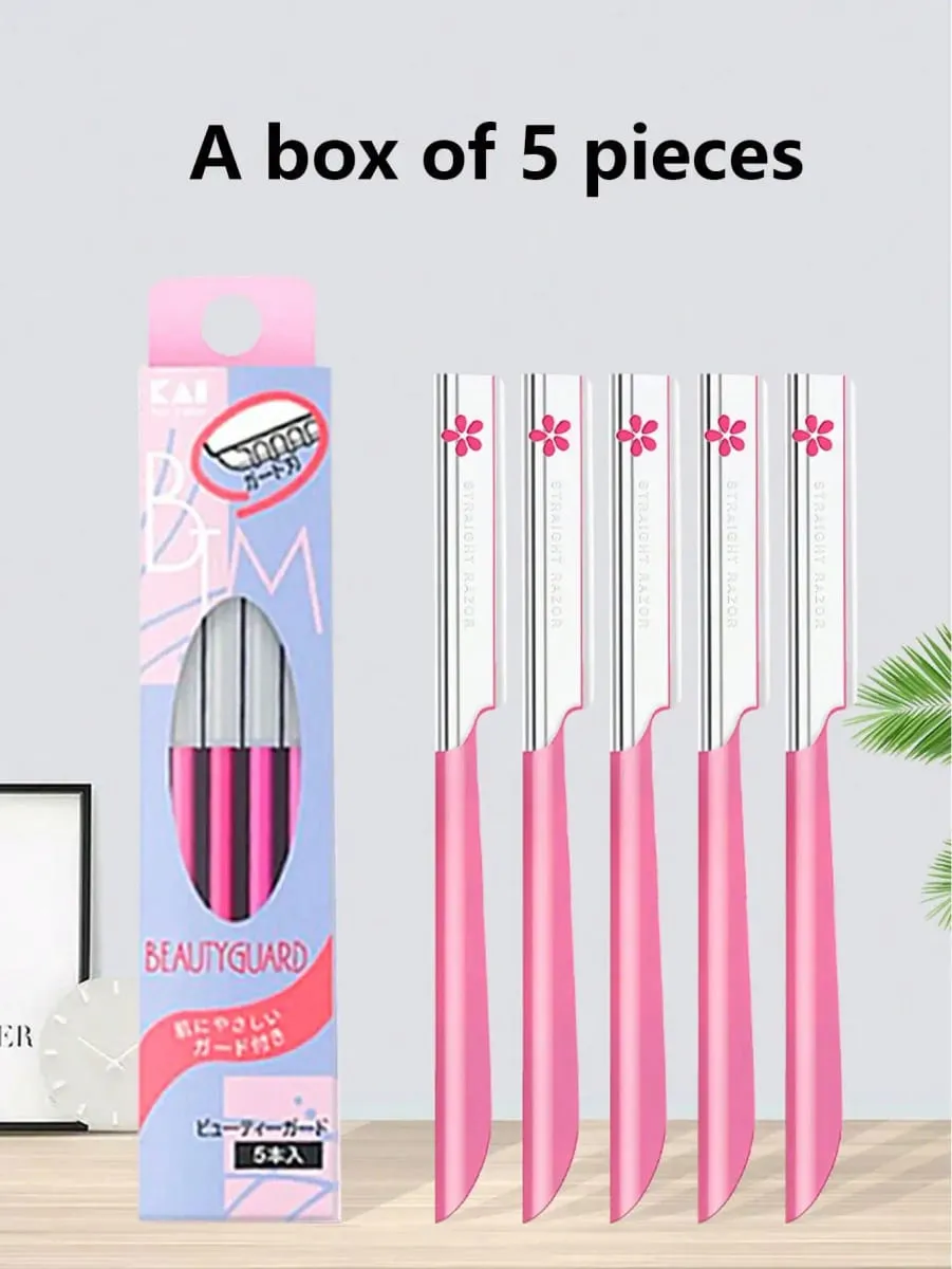 5pcs Compact And Exquisite Beipin Professional Eyebrow Trimmer Sharp Blade For Smooth And Clean Grooming
