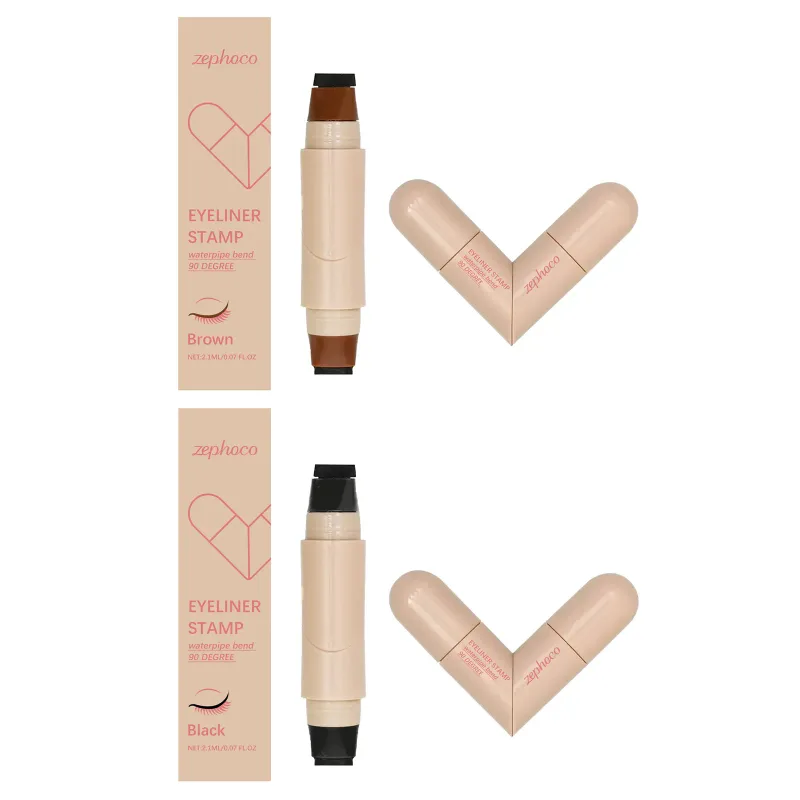 Dual-Ended Liquid Eyeliner Stamp Pen Series - Smooth Application for Flawless Lines Versatile & Highly Pigmented Eye Makeup