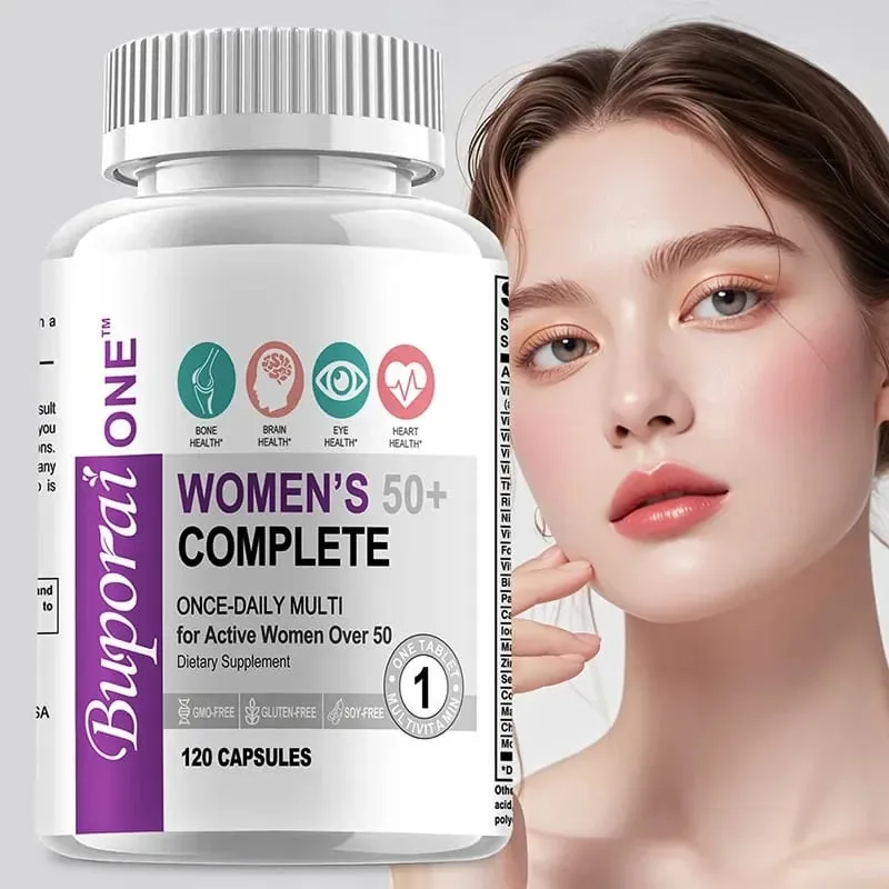 Women’s 50+ Complete Multivitamin - Supports Bone Eye Memory Brain and Skin Health Antioxidant Promotes Metabolism