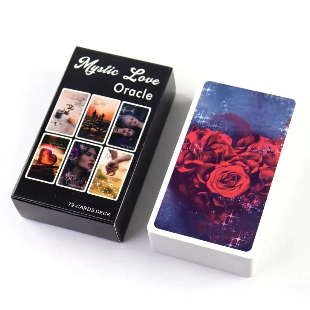 10.3*6cm Mystic Love Oracle Deck 79 Pcs Cartões LOVE ORACLE Deck Tarot Deck Twin Flame Deck Mensagens