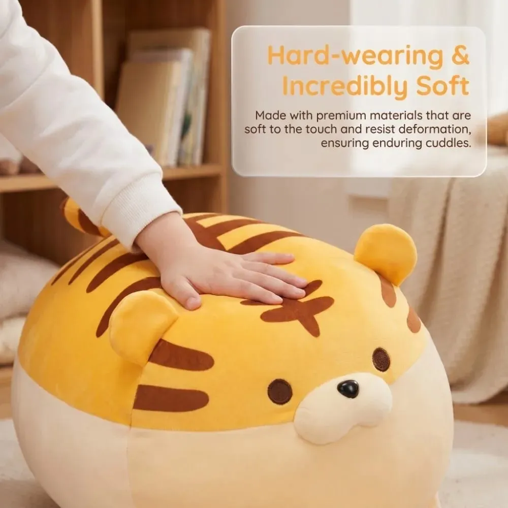 Criativo para baixo algodão travesseiro de pelúcia bonito dos desenhos animados boneca de pelúcia macio tigre brinquedo de pelúcia lazer diário — image 5