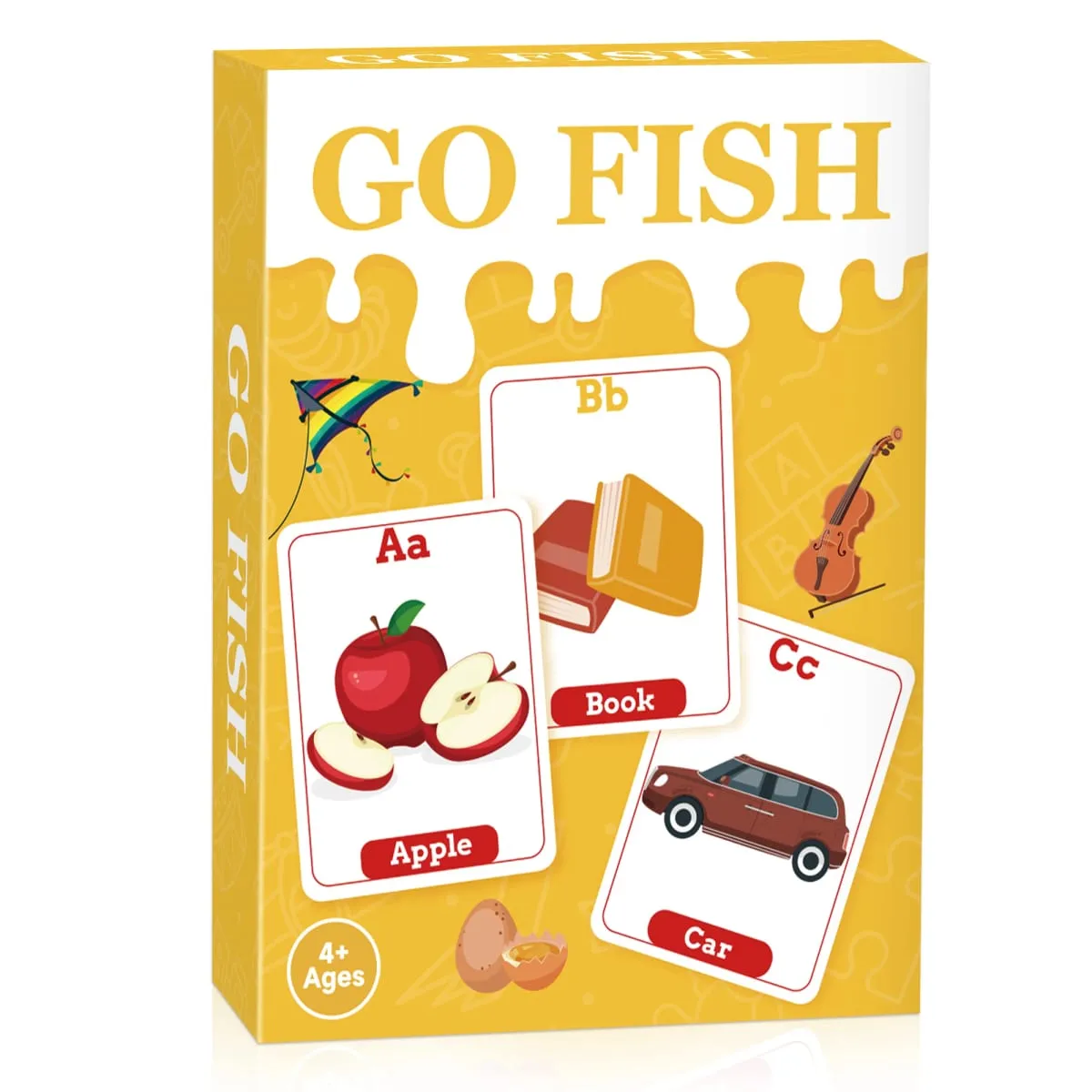 [Jogos de cartas Go Fish] Jogo de cartas educacional para crianças de 4 a 8 anos para presentes de aniversário Jogo familiar noturno pré-escolar