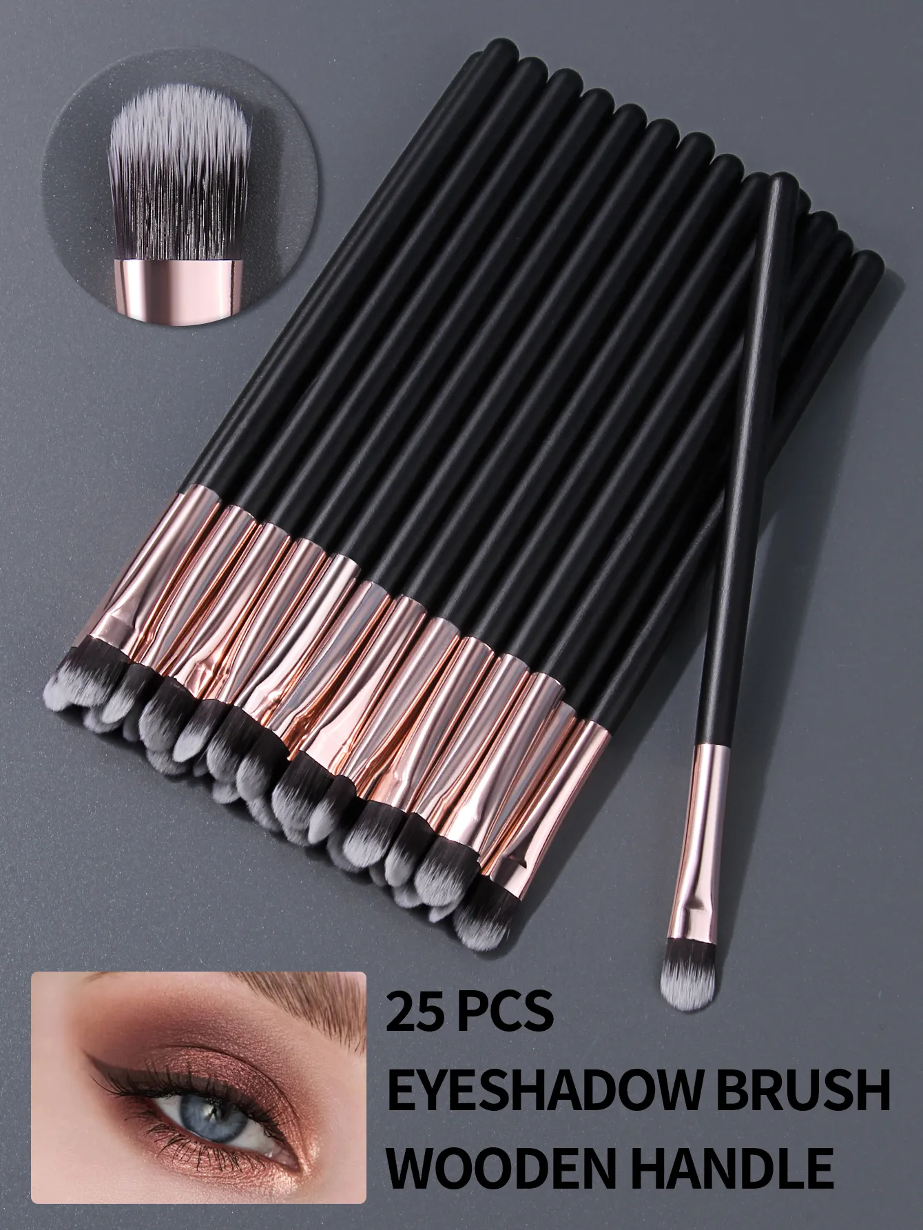 1Pc/25Pcs Conjunto de pincéis de sombra para olhos sintéticos macios pincéis de maquiagem para misturar sombreamento detalhe ferramenta de maquiagem para os olhos