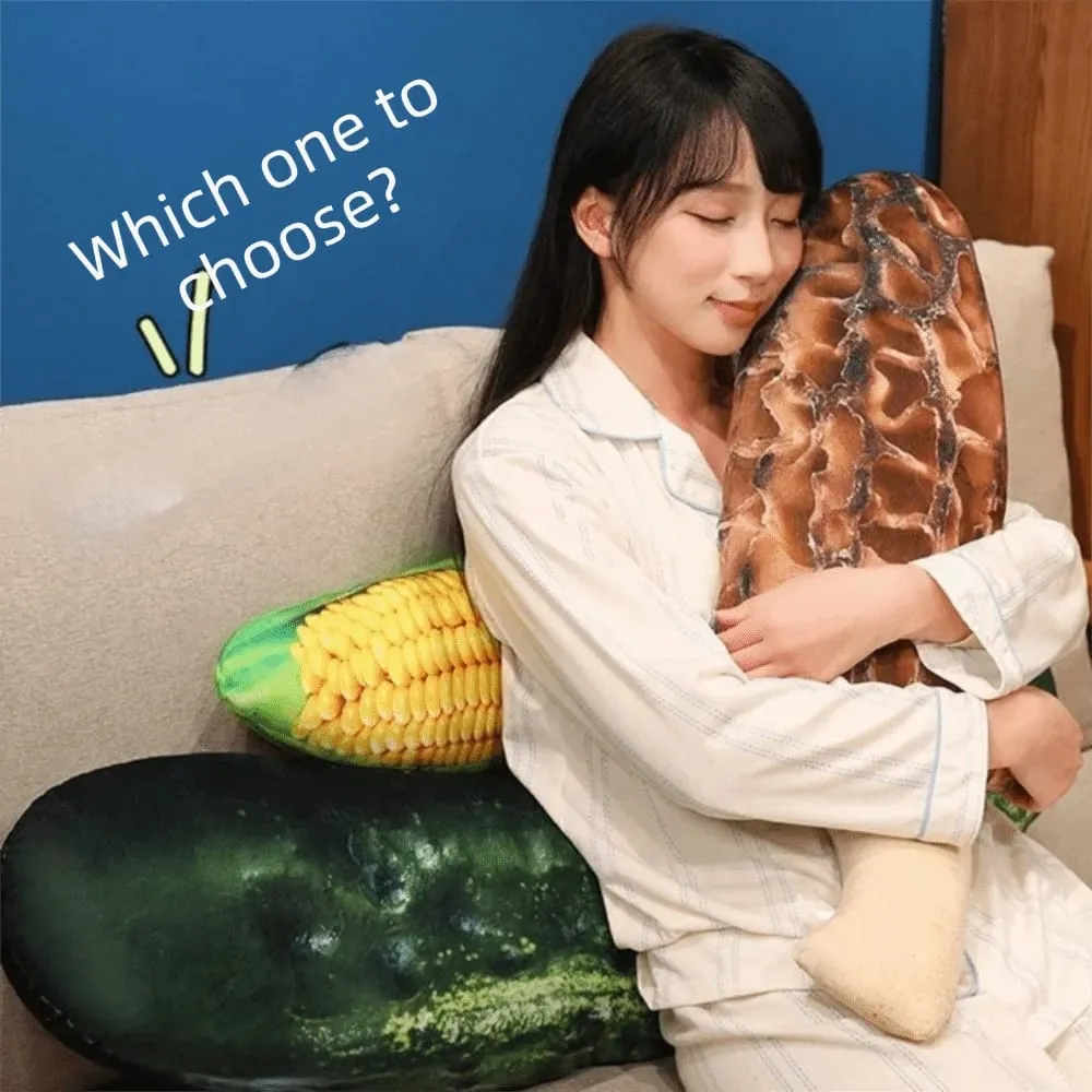 Kawaii macio vegetal travesseiro detalhes realistas simulação vegetal recheado criativo acento aconchegante vegetariano casa aconchegante