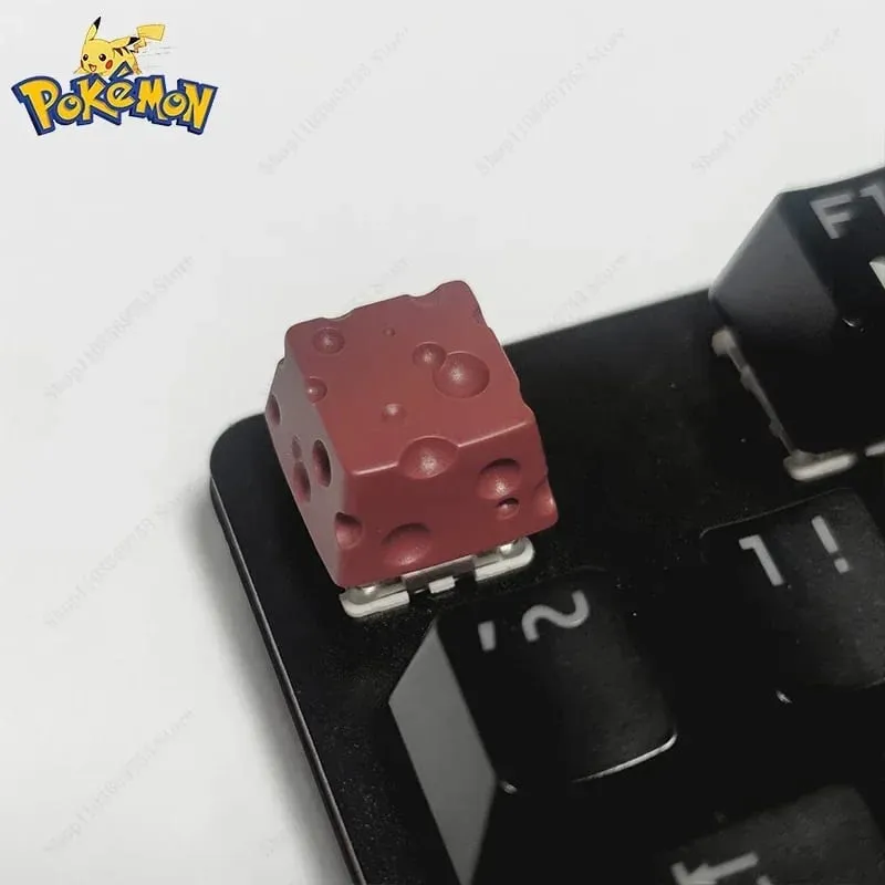 Pokemon Anime Cute Tail Keycaps Pikachu Gengar Eevee Keyboard Cap for Cross Shaft Mechanical Keyboard 3D Resin Keycaps Best Gift