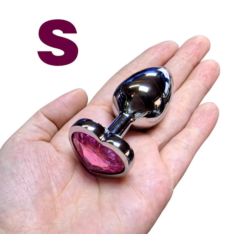 Base de coração mini plugue anal de metal liso, plugue anal para iniciantes, ferramenta estimulador de masturbação, massageador sexual, brinquedos sexuais adultos para homens e mulheres