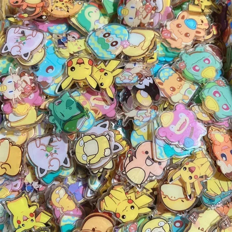 Pokemon Acrylic DIY Patch Kawaii Pendant Special-shaped Cutting Anime Cartoon Double-sided Printing Keychain Hairpin Material