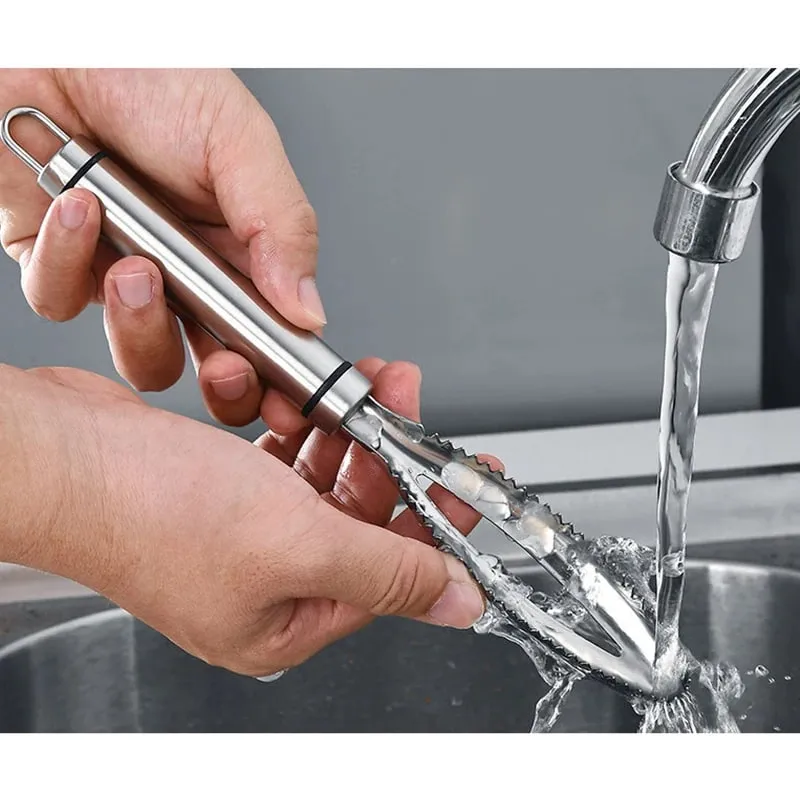 Efficient Fish Scale Remover Stainless Fish Cleaning Tool Fish Scale Remover Fish Skin Brush Scraping Scale Peeler Kitchen tools