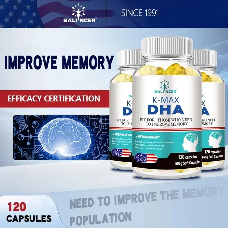 DHA 大腦補充品 - DHA 和 EPA - 增強記憶力、專注力和認知力，促進大腦和眼睛健康