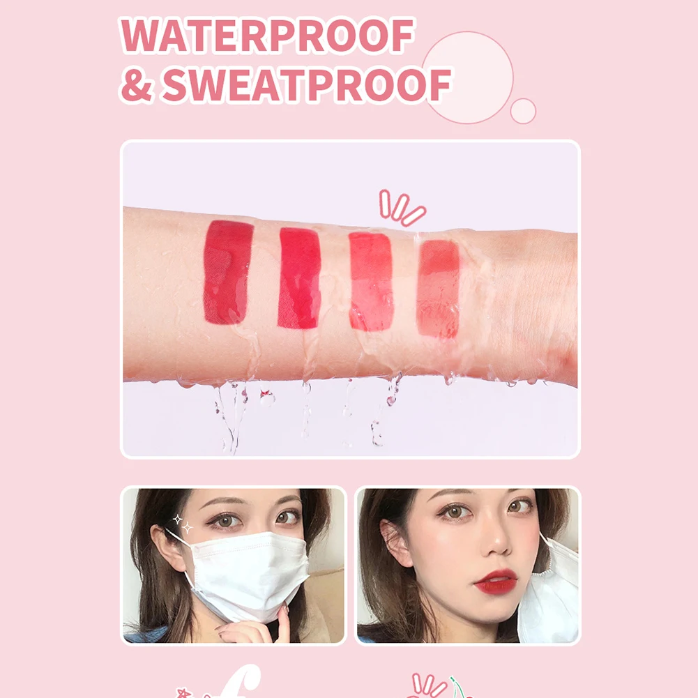 Lip Gloss Tint Maquiagem Cheek Tint Blush Hidratante Espelho Líquido Batons À Prova D 'Água de Longa Duração Lip Glaze Cosméticos
