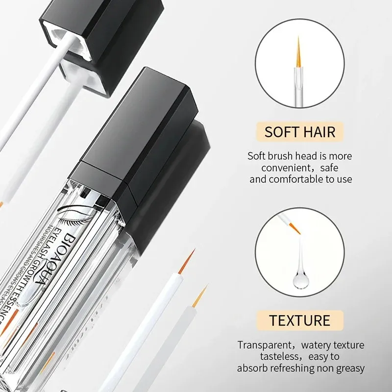 Soro de crescimento rápido de cílios, 7 dias, potencializador natural de cílios, mais longo, mais grosso, curvador, tratamento de cílios, produtos de cuidados com os olhos, maquiagem