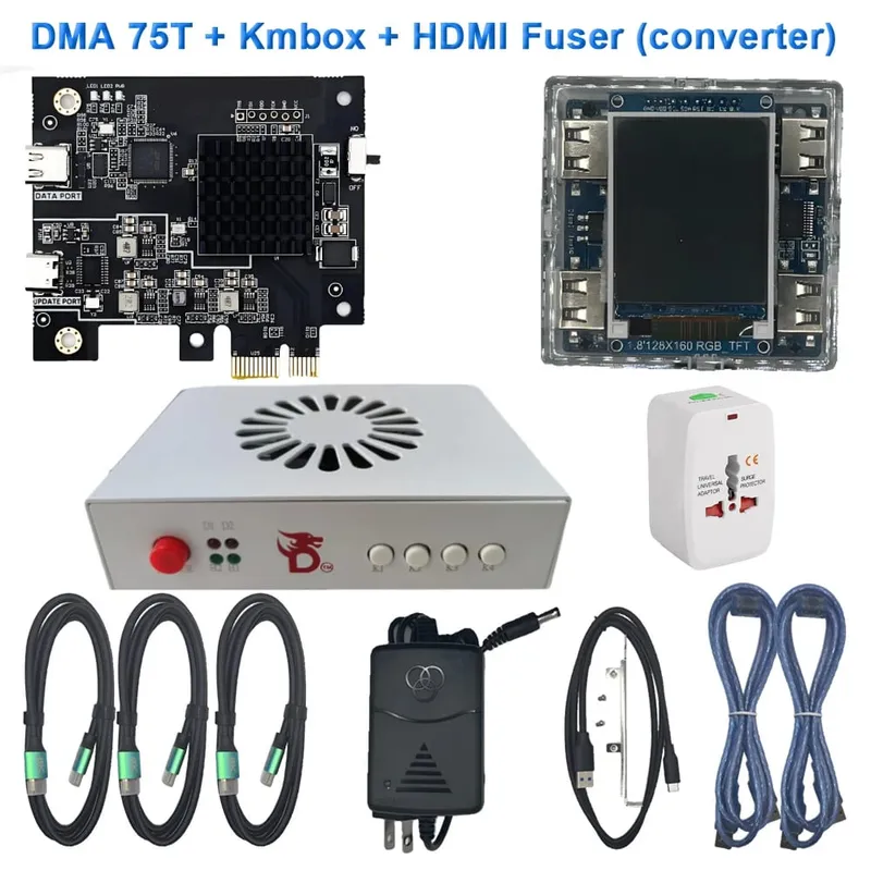 Pacote DMA | cartão DMA 75t | Fusor HDMI de 6ª geração | Rede Kmbox | Kit de hardware DMA