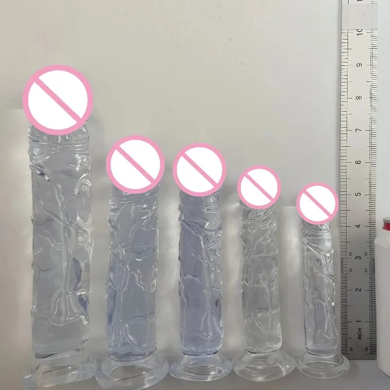 Mulher realista anal butt plug transparente vibrador ventosa pau grande masturbadores macios g ponto pênis grande produto sexual adulto 18 +