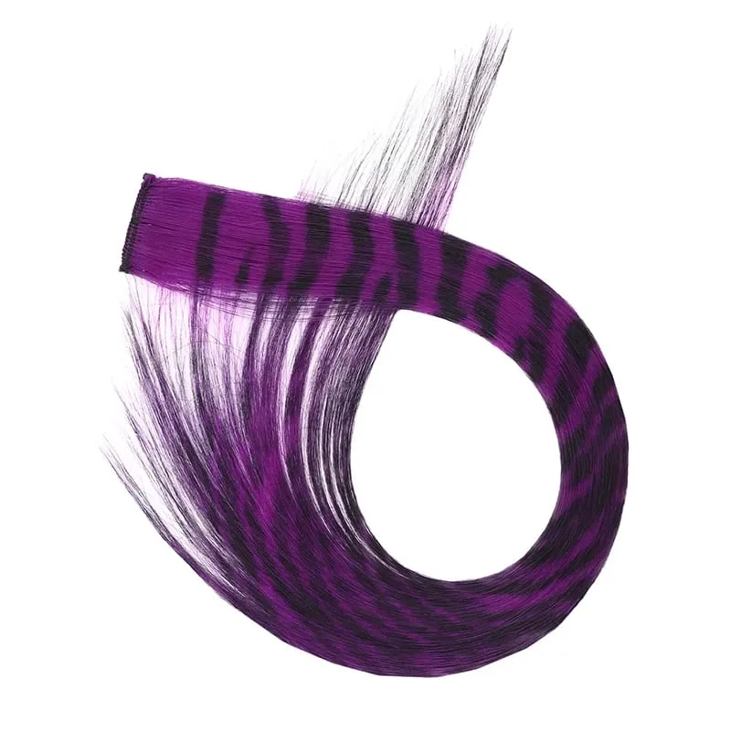 18 inch synthetic feather colored hair extensions with color integrated hair clips and wigs suitable for women's party outfits