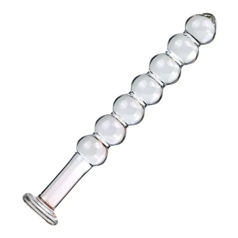 Plugue anal de vidro seis estilos puxando contas dupla utilização pequenos vibradores butt plugs masturbação dilatação posterior brinquedos sexuais adultos