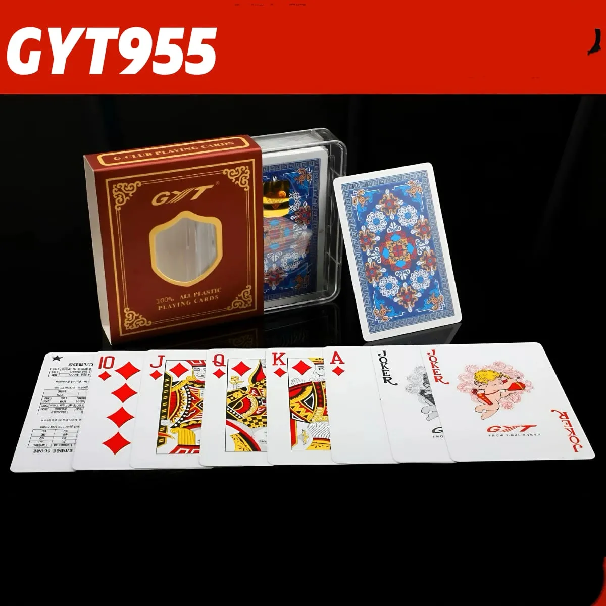 Premium Frosted Playing Cards PVC Plastic Waterproof Durable Poker Cards Large Character Deck of Cards for Parties