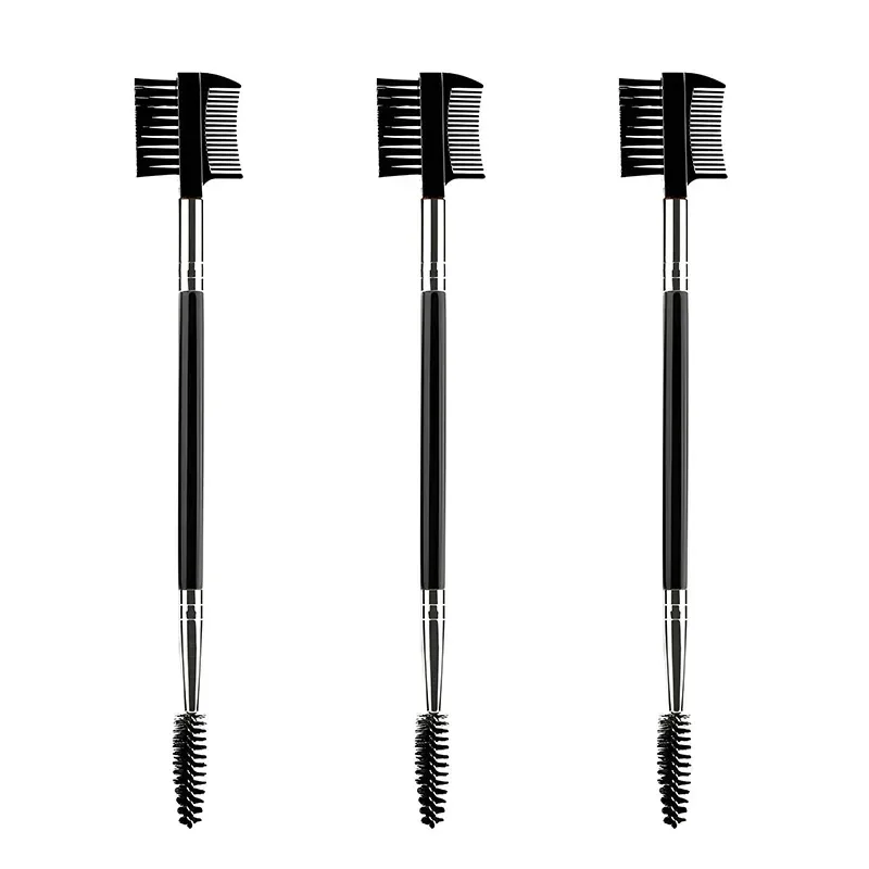 3/10 PC 1PC Pincel de pente de sobrancelha de ponta dupla Pincéis de maquiagem de beleza Aplicador de cílios Ferramenta de maquiagem profissional