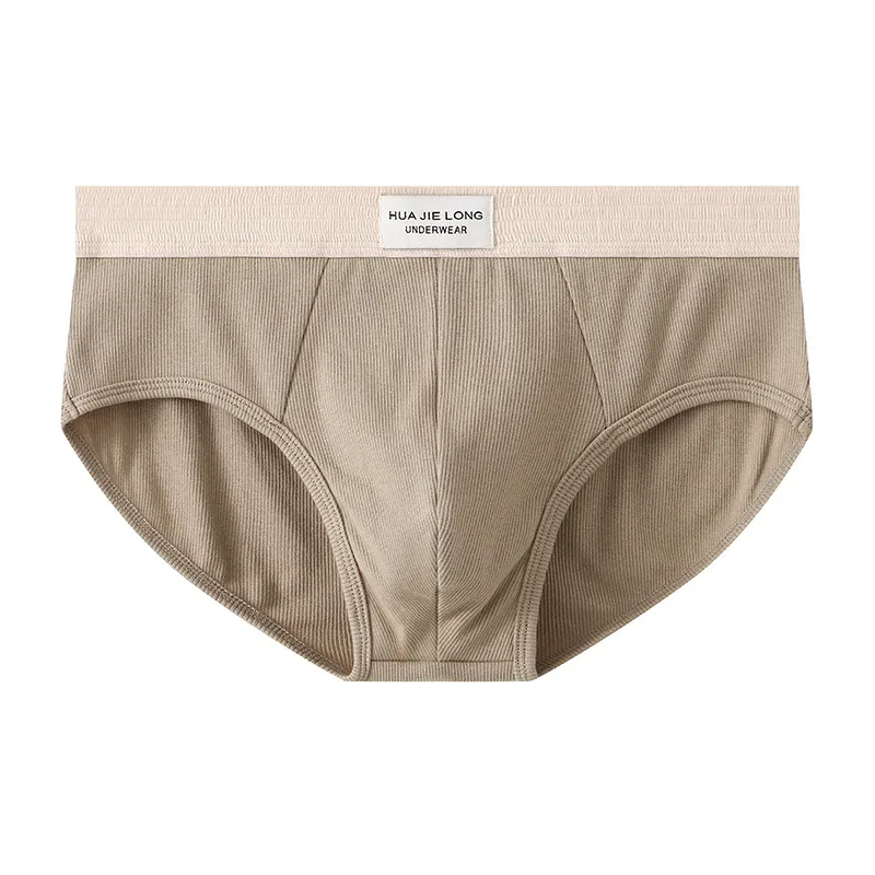 Novo sexy cintura macia roupa interior de algodão sólido masculino breve respirável cuecas confortáveis ​​homem shorts tamanho M-3XL b6242