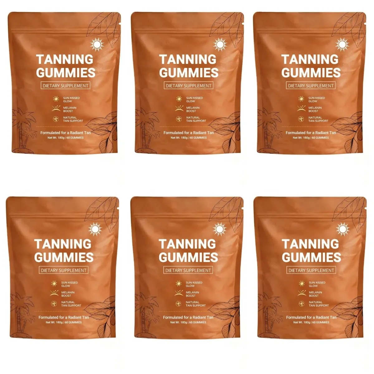Tanning Gummies for Women Sunless Bronzing Glow Support Vegan Sugar-Free Non-GMO Astaxanthin & Lycopene 60 Count