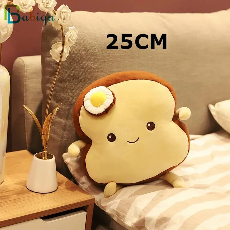 25CM Cute Creative Toast Stuffed Pillow Soft Kawaii Bread Plush Toy Simulation Food Doll Sleep Pillow Cushion Kids Gift — image 11