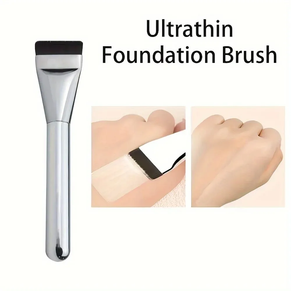 1/2 unidades de base multiuso ultrafina, hipoalergênica, escova de base oval com cerdas de nylon - perfeita para contorno facial