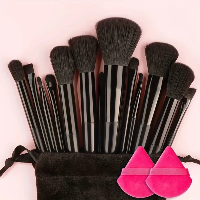 Conjunto de pincéis de maquiagem 13 peças, pincel sintético premium, base, pó, corretivo, sombra, blush, cosméticos, viagem