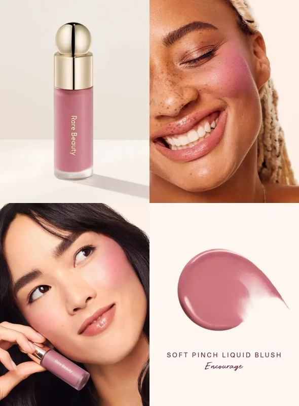 Rare Beauty New Liquid Blush and Liquid Luminizer Bundle Set Enchant Enlighten Hightlighter Happy Joy Lucky Love Hope Blush Gift