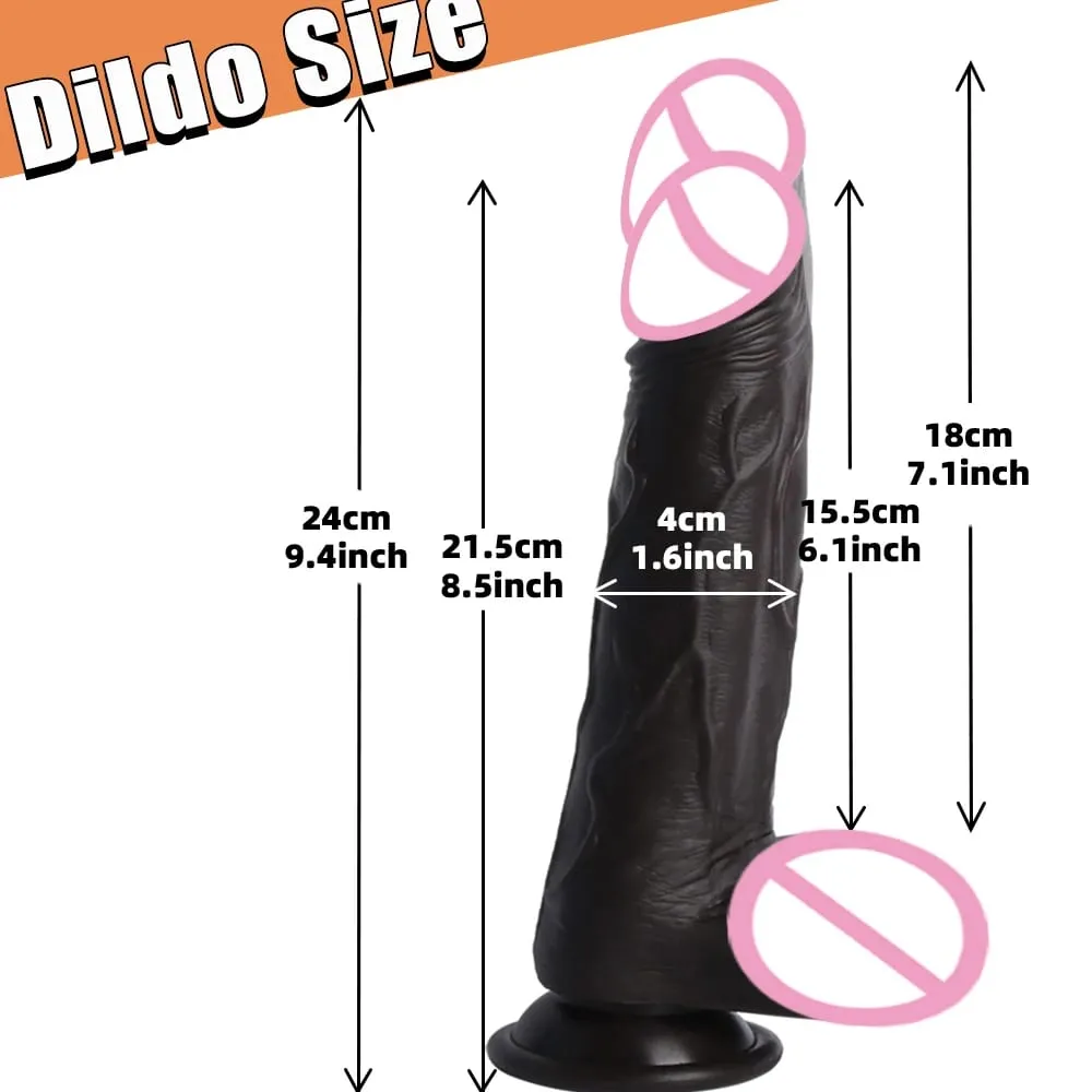 Empurrando preto realista pênis vibrador masculino pau telescópico rotativo aquecimento g ponto clitoral estimulação anal vibrador brinquedo sexual