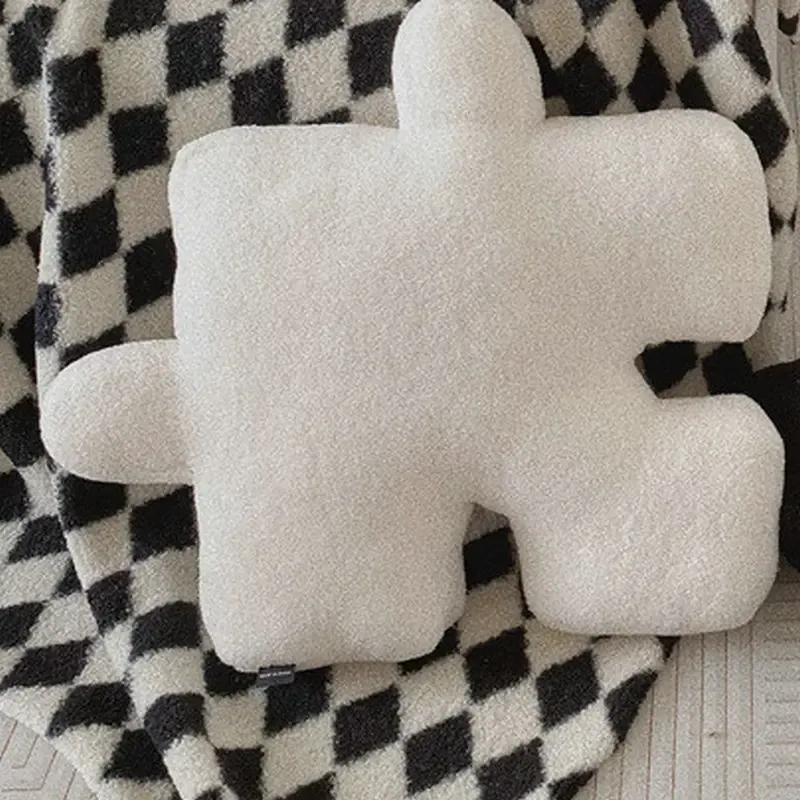 Alien puzzle travesseiro de pelúcia decoração para casa bloco de construção quebra-cabeça conforto almofada crianças presentes de aniversário de natal
