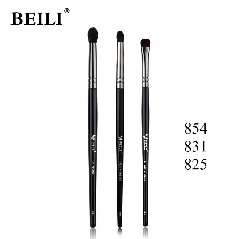 1/3 pçs profissional clássico natural pincéis de maquiagem para os olhos conjunto sombra sobrancelha mistura smokey preto beleza compõem pincéis