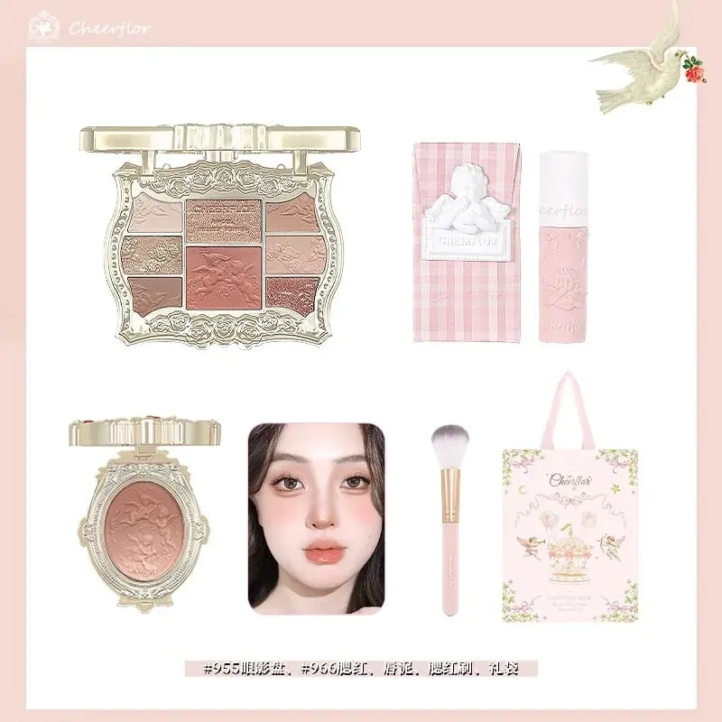 Conjunto de caixa de presente de maquiagem cosméticos blush batom sombra paleta prático kit de maquiagem premium presente de aniversário para mulher gi — image 5
