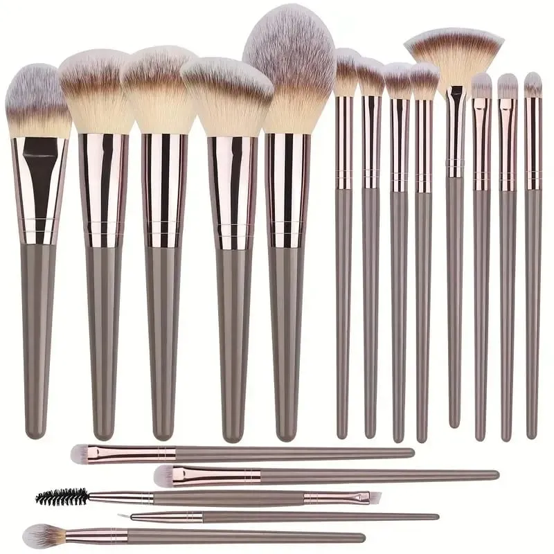 3-20 pçs pincéis de maquiagem macio macio conjunto de escova de maquiagem ferramentas cosméticas para fundação pó sombra kabuki mistura ferramenta de beleza — image 1