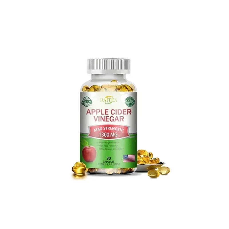 Daitea apple cider vinegar capsules support obesity-prone body management burn fat and inhibit fat accumulation