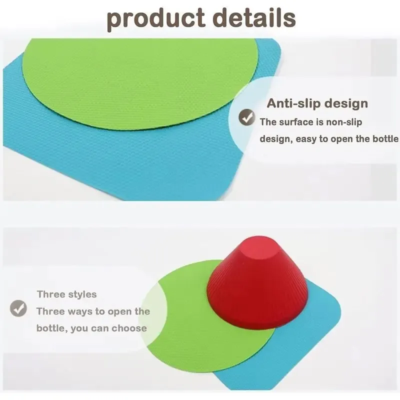 Almofada abridora de jarras de silicone de 1 unidade! Auxílio de aderência reutilizável multicolorido para idosos – ferramenta fácil de cozinha e ideia de presente