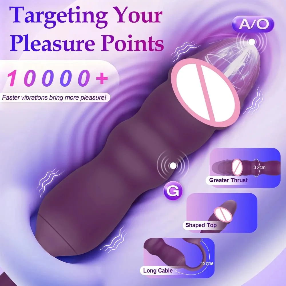 2 em 1 empurrando vibrador vibrador anal vaginal clitóris g-ponto estimulador controle remoto rápido orgam masturbador brinquedos sexuais para mulher