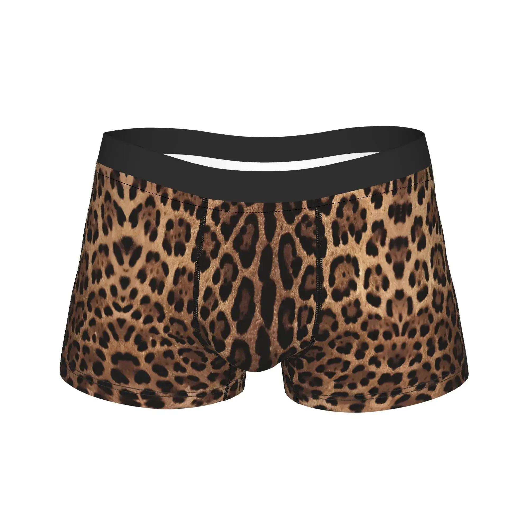 Cuecas com estampa de leopardo, cuecas masculinas com estampa de leopardo, cuecas boxer — image 6