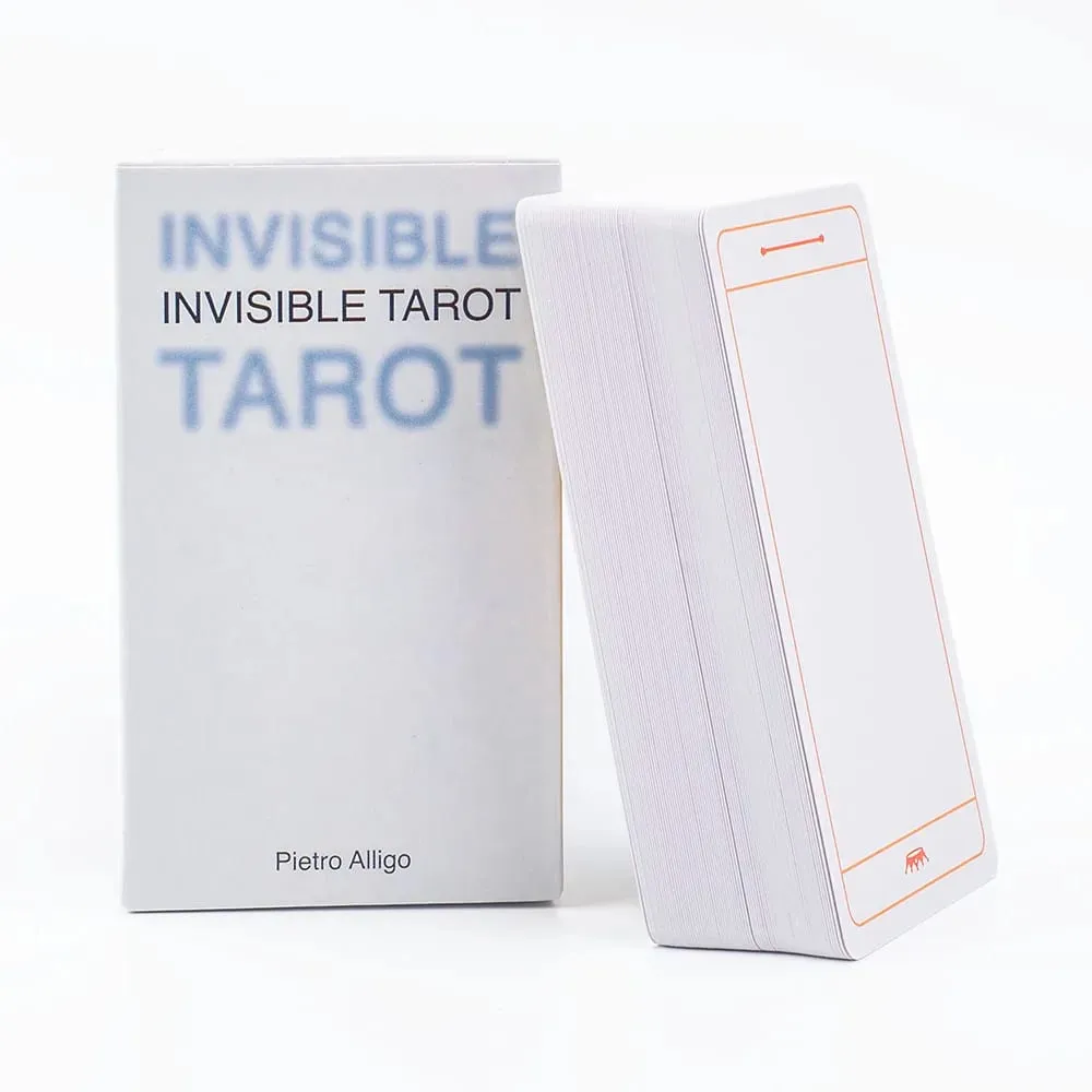 Invisible Tarot 78 Blank Cards Create Your Own Tarot Deck 10.3*6cm Practicing Your Vision of the Invisible For Family Party — image 2