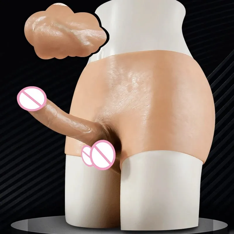Silicone Pegging Strapon Vibrador para Mulheres Calças Pênis Masturbadores Pênis Vibradores Realistas Brinquedos Sexuais para Mulheres Lésbicas Adultos 18 +