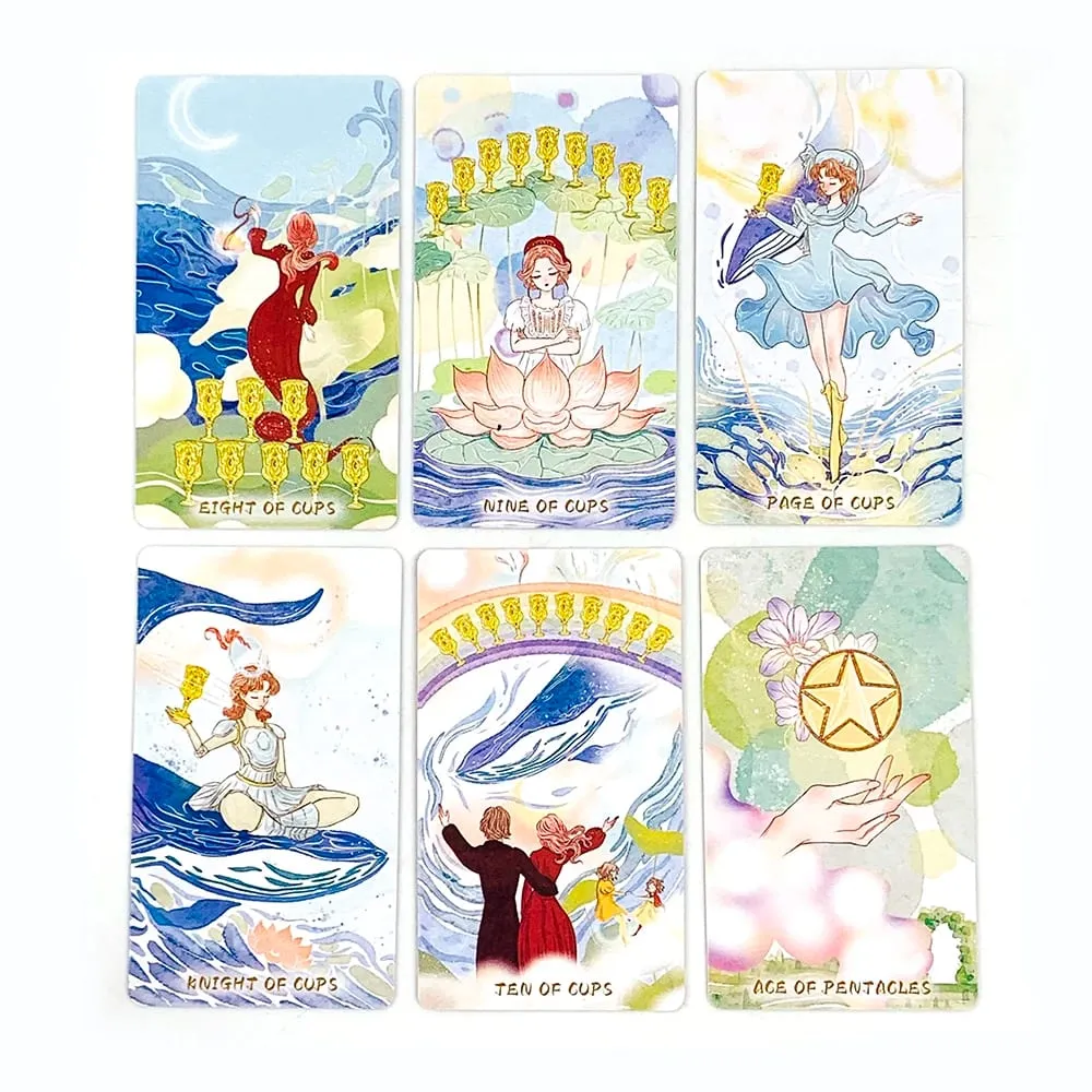 Novo requintado tarô serenidade baralho de tarô um 80 pçs destino adivinhação cartas de tarô fortuna dizendo jogos de cartas festa de família jogo de tabuleiro