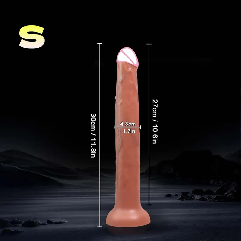 Pênis realista super longo com ventosa, masturbador macio, sensação de pele enorme, pau anal, brinquedo sexual para homens, mulheres e adultos, 3 tamanhos